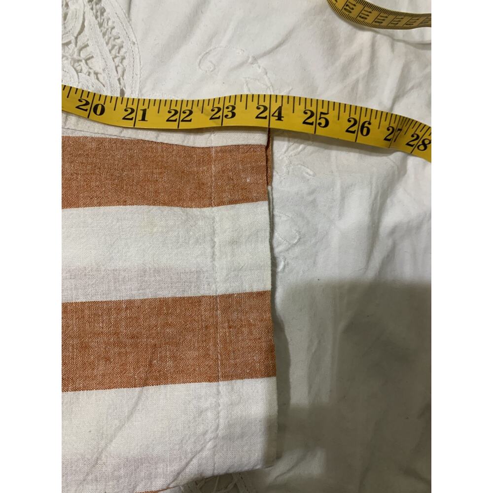 Beach Lunch Lounge Linen Pants Women's White/Orange Stripe Size XL Beachy Boho - Picture 5 of 8